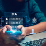 A girl enters two-factor verification on her phone